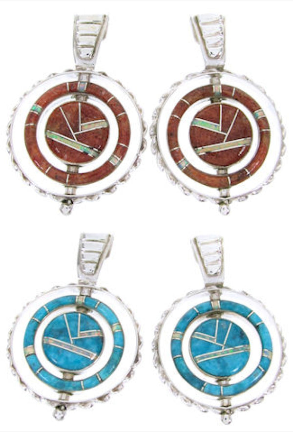 Multicolor Post Reversible Southwest Jewelry Earrings BW67833